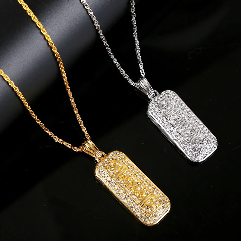Ожерелье в стиле хип хоп Cube Pill уличное ожерелье с кулоном для танцев