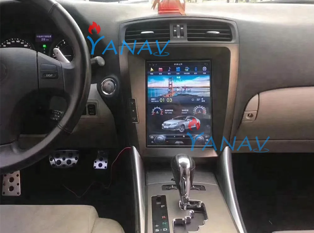 12 1 &quottesla стиль android 6 ядерный Автомобильный GPS навигатор для LEXUS IS200/IS250/IS300/IS350 2006 2012