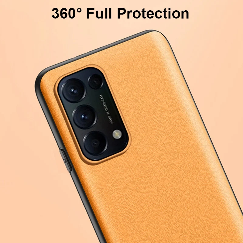 luxury leather phone case for oppo reno 3 4 5 6 pro plus 4z 5z find x2 x3 lite neo realme gt neo x3 superzoom c21 cover case free global shipping