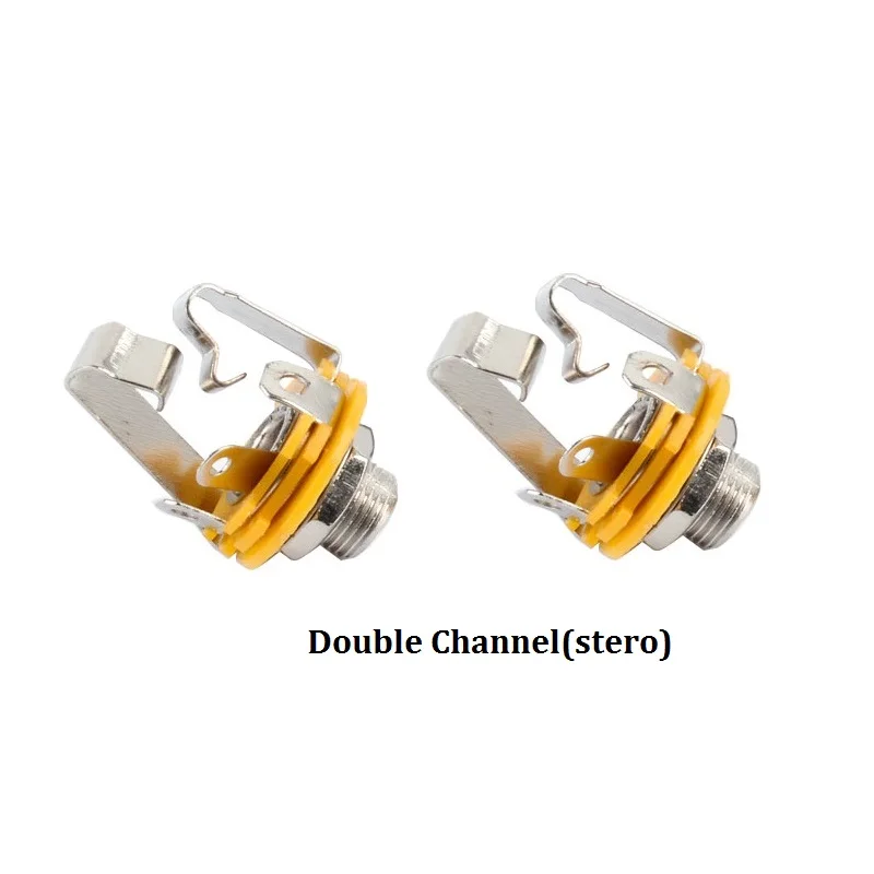 2 шт./лот двухканальный/моно-Разъем 6 5 мм 35 гнездовой разъем припой Аудио Микрофон