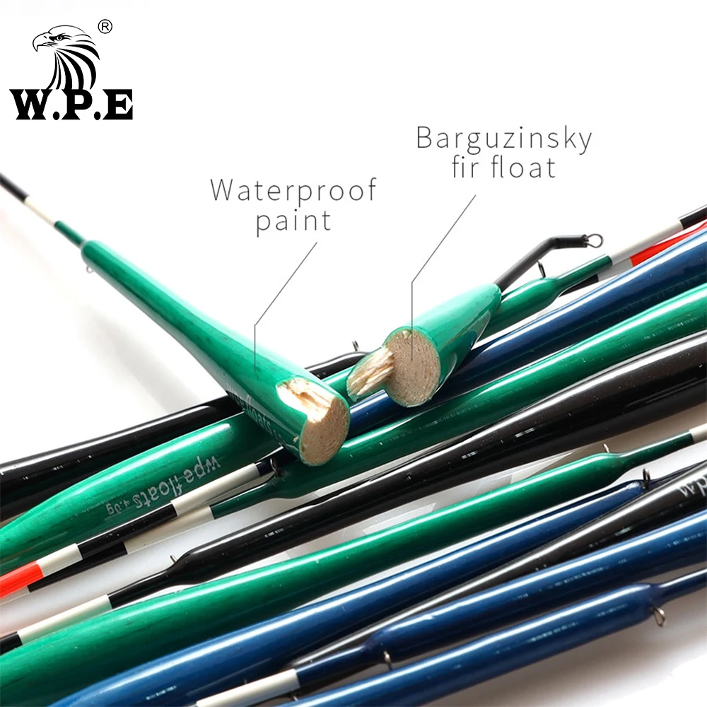 W.P.E 5pcs/lot Fishing Float Size 4g/5g/6g Barguzinsky Fir Floats Carp Fishing Bobber Vertical Buoy Length 23-26cm Fish Tackle