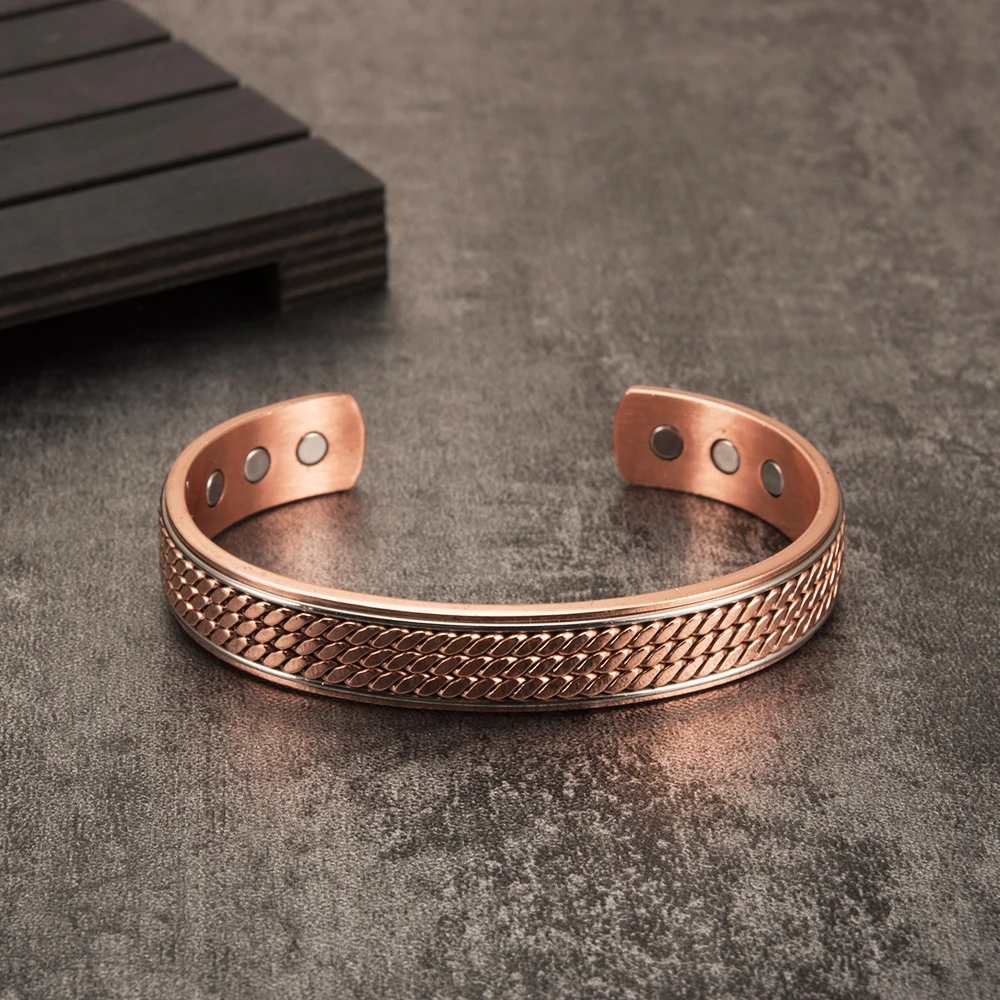 Twisted Copper Bracelets for Women Men Energy Magnetic Bracelet Benefits Adjustable Cuff Bangles Health | Украшения и аксессуары