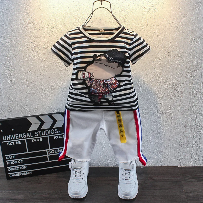 

Baby Boys Clothing Sets Summer Children's T Shirts + Shorts 2pcs Suits Bow Pants Sports Kids Clothes Fashion Baby Clothing Set