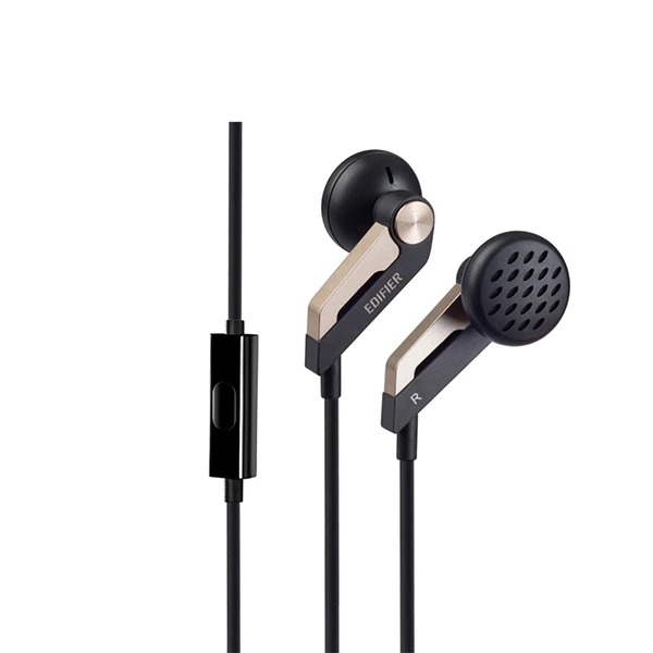 EDIFIER P186 наушники-вкладыши Hifi наушники высокого класса акустическая конфигурация гарнитура шумоподавление наушники с микрофоном для ПК MP3 ноутбука - Цвет: Black