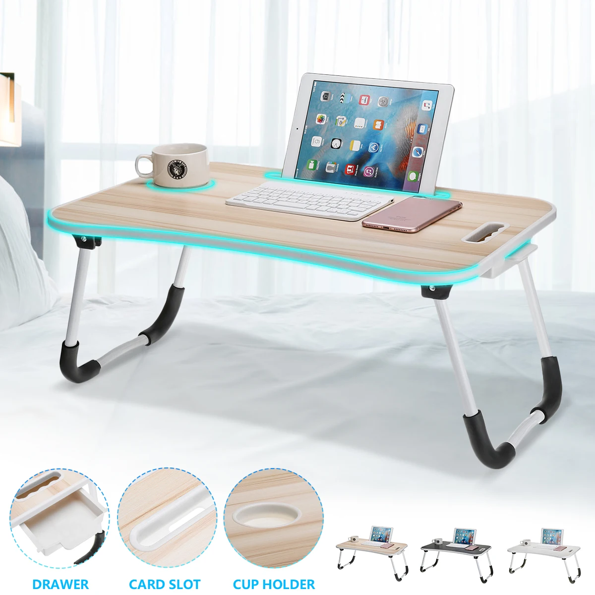 Столик компьютерный складной с отделением для карт 60 х40х28 см|Компьютерные столы|