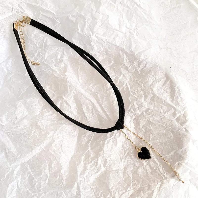 Ожерелья-Чокеры женские из хлопка модная цепочка в форме сердца вечернее