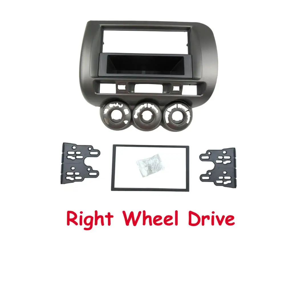 right wheel 1 din Радио панель для Honda Jazz City один двойной Din DVD стерео компакт-дисков Панель крепление Установка отделка комплект рамка - Название цвета: right wheel 1 din