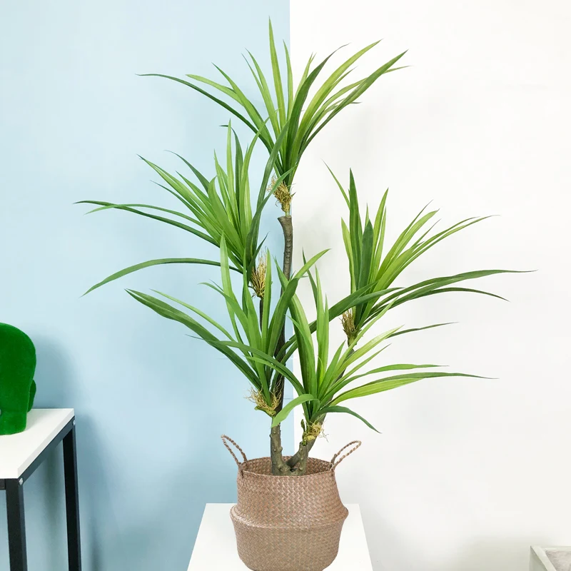 Plantas artificiais grandes de palmeira tropical, 88/55cm, dracaena falsa  em vasos, plástico, folhagens, plantas a ar verde para decoração de jardim  doméstico | Só Pra Casa e jardim