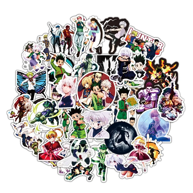 

50 Pcs/lot HUNTER X HUNTER Anime Stickers Waterproof PVC Decal For Car Laptop Suitcase Skateboard Motorcycle For KIDS