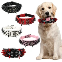double sided leather dog collar bullet tivets trend dog accessories adjustable comfortable dog harness pet supplies chiens