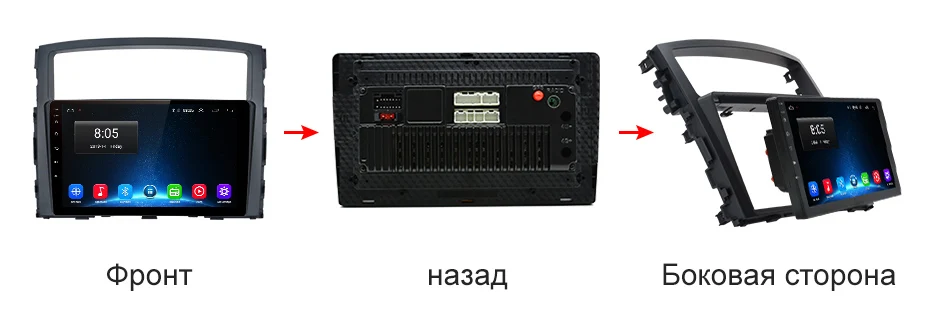 Junsun V1 2G+ 32G Android 9,0 для Mitsubishi Pajero 4 2006- Автомобильный Радио Мультимедиа Видео плеер навигация gps 2 din dvd
