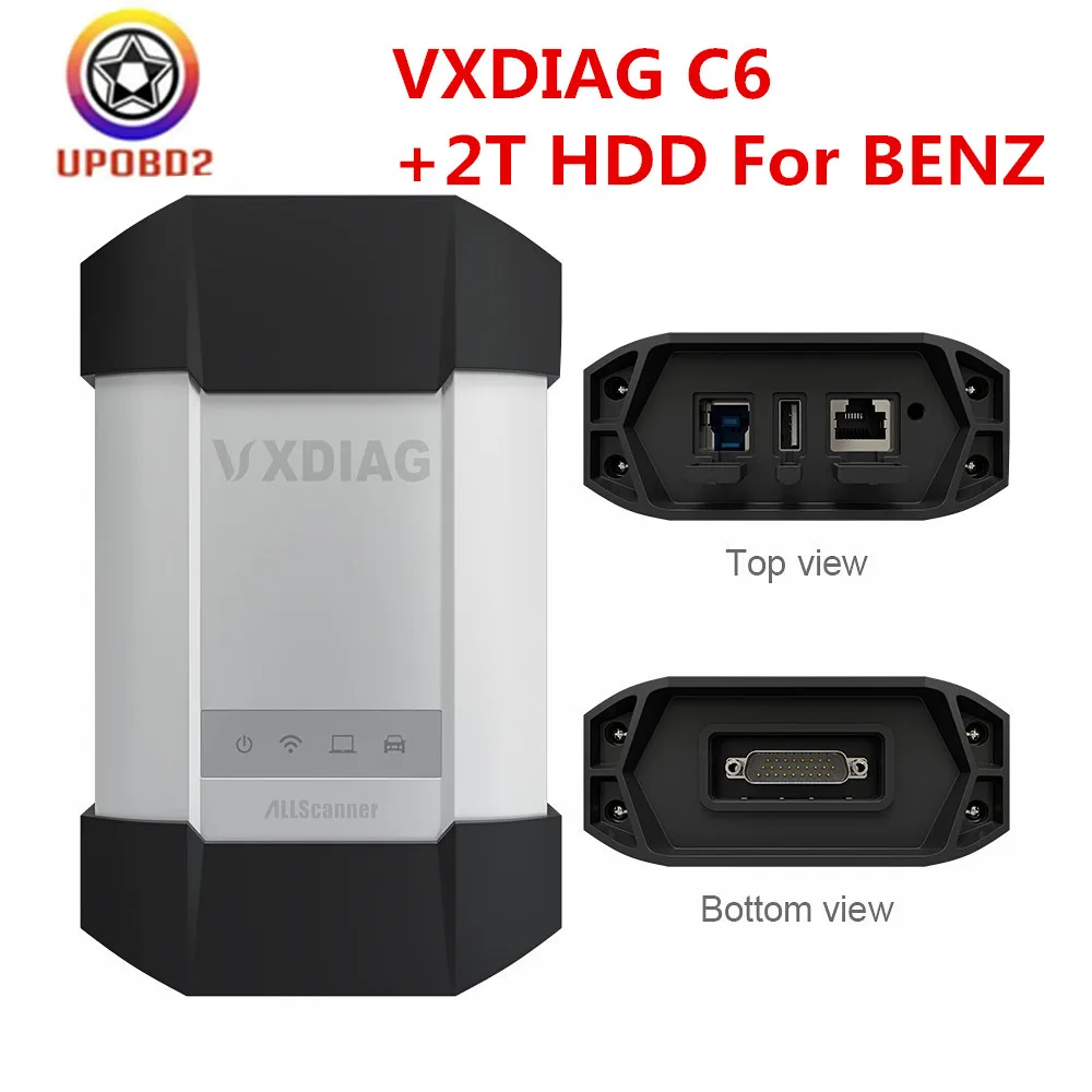 ALLSCANNER VCX VXDIAG мультидиагностический инструмент с 2T HDD для Benz анализатор двигателя для автомобилей и грузовиков OBD2 для Mercedes/Volvo