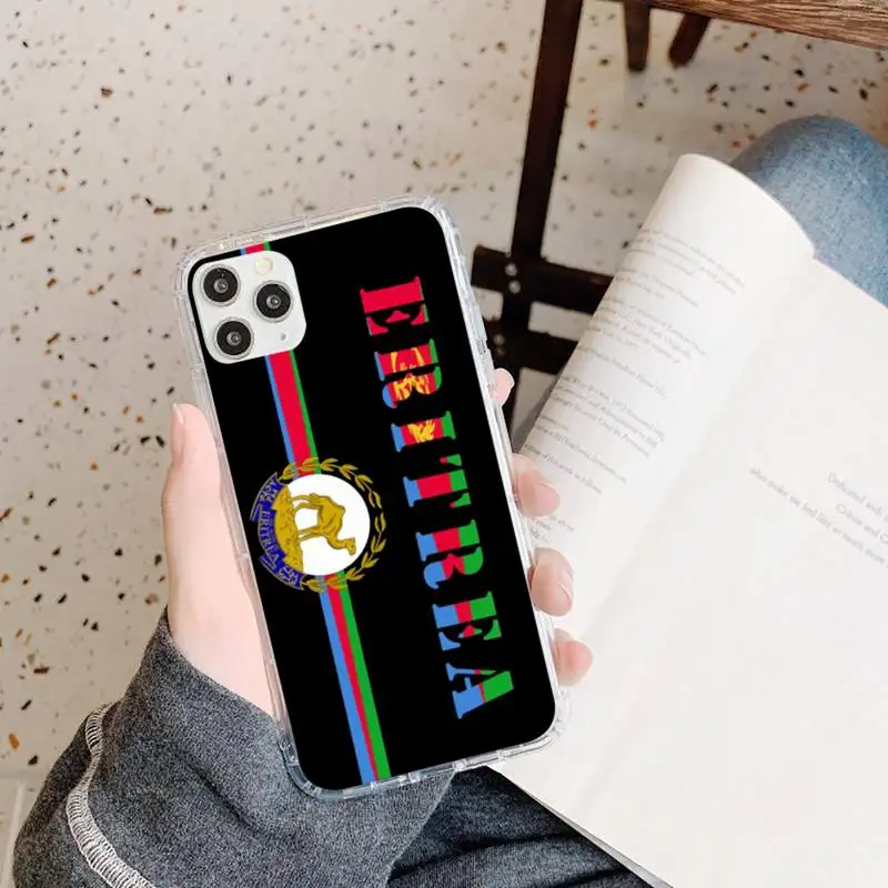 

Eritrea Flag Phone Case Transparent for iPhone 11 12 mini pro XS MAX 8 7 6 6S Plus X 5S SE 2020 XR