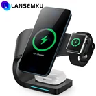 Qi магнитное Беспроводное зарядное устройство 3 в 1 для Iphone 13 12 11 Mini Pro Max, индукционные беспроводные зарядные устройства, станция для быстрой зарядки
