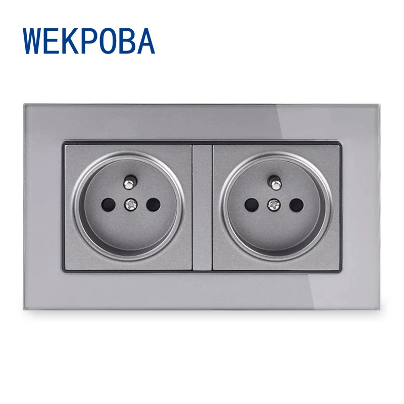 WEKPOBA серая панель из закаленного стекла французская/польская стандартная