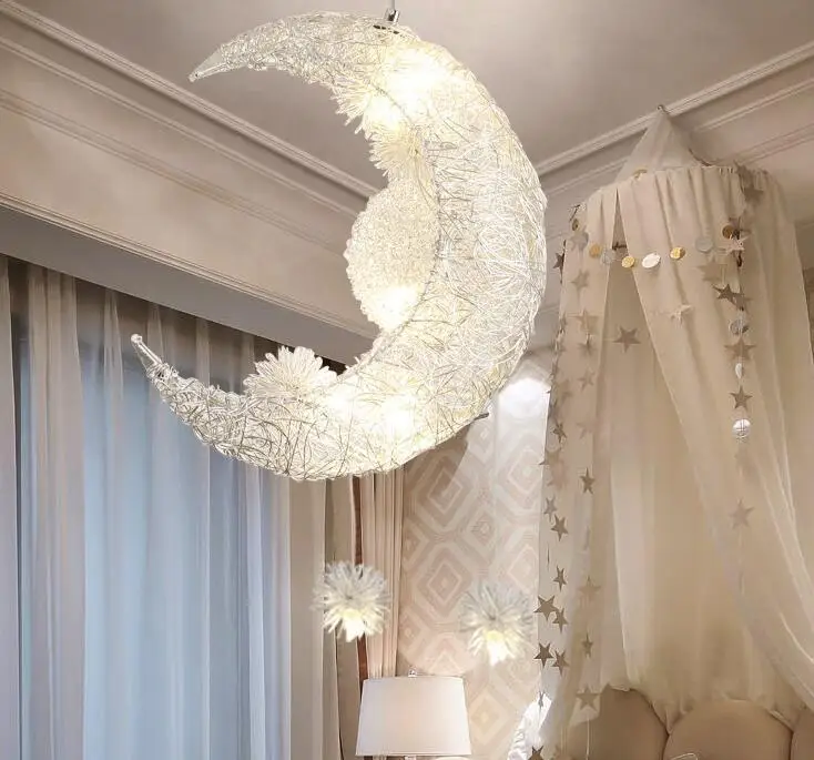 Хоббилан современная форма лунной звезды потолочный светильник подвесной кулон