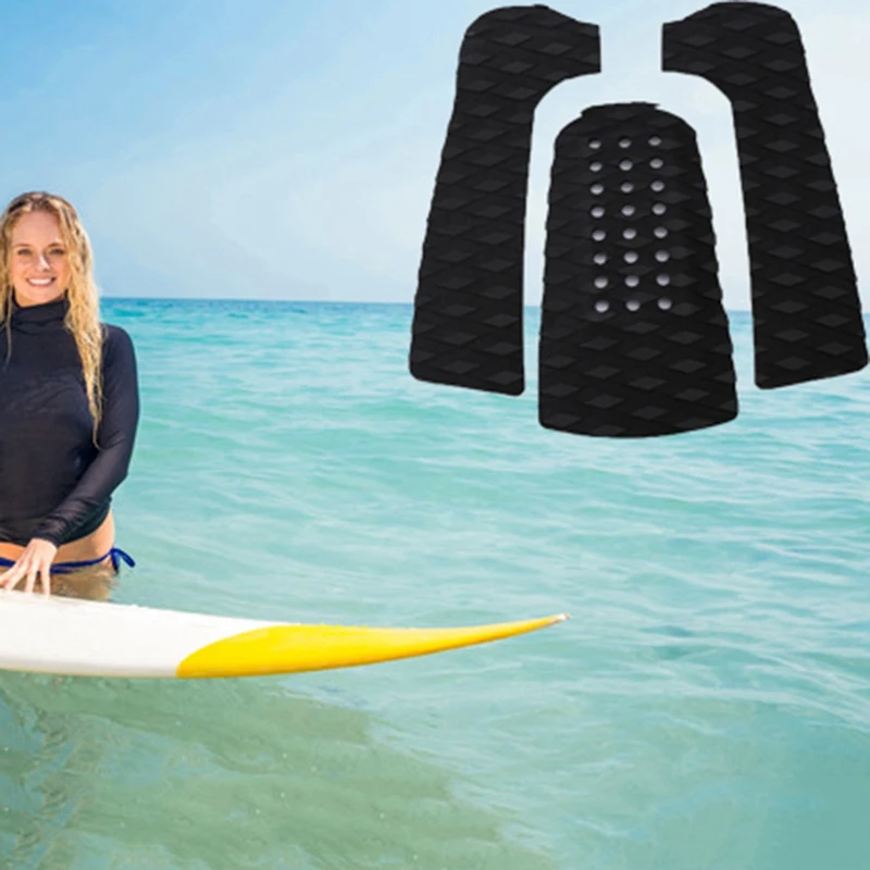 

3Pcs Eva Surfboard Anti-Skid Pad Slip-On Pad Heel Pad Small Tail Pad Surfboard Deck Accessories Anti-Skid Padded Kayak Fishing B