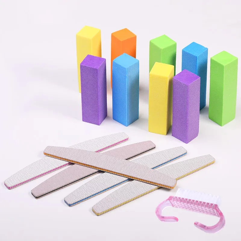 Розовый полировщик для ногтей губка пилка блок полировки педикюр шлифовальный