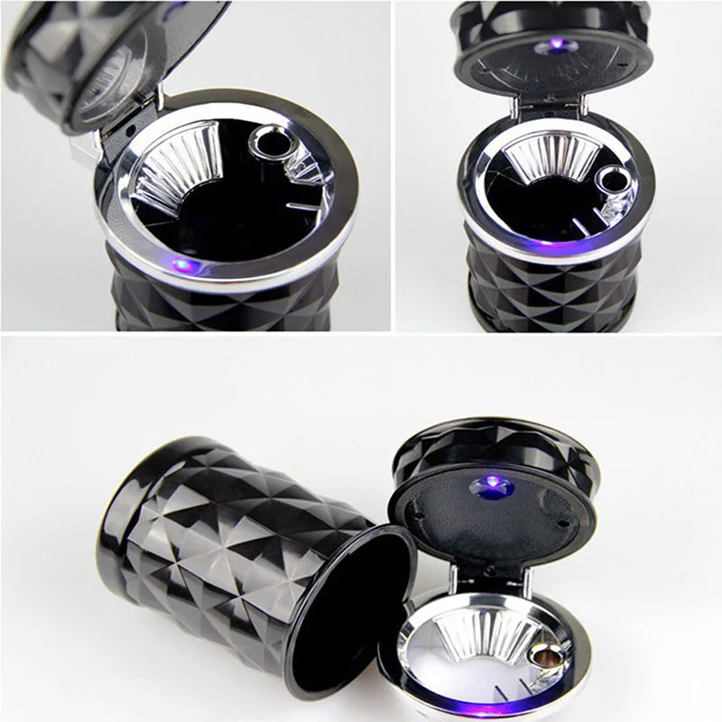 

Car Accessories Portable LED Light Car Ashtray Universal Cigarette Cylinder Holder Car Styling