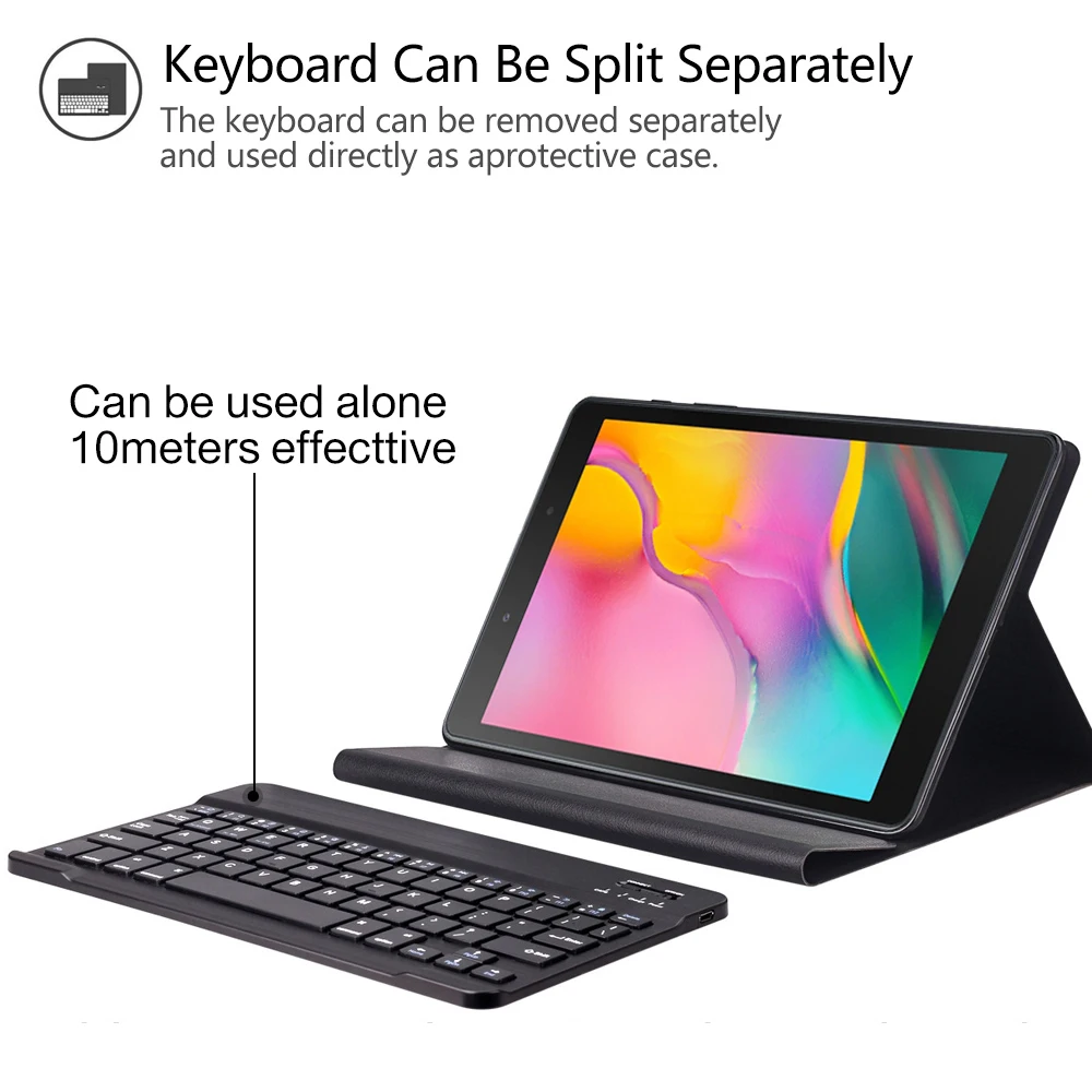 Заряжаемый чехол для клавиатуры для Samsung Galaxy Tab A 8,0 чехол для SM-T290/T295 Беспроводной Съемный Bluetooth планшет funda