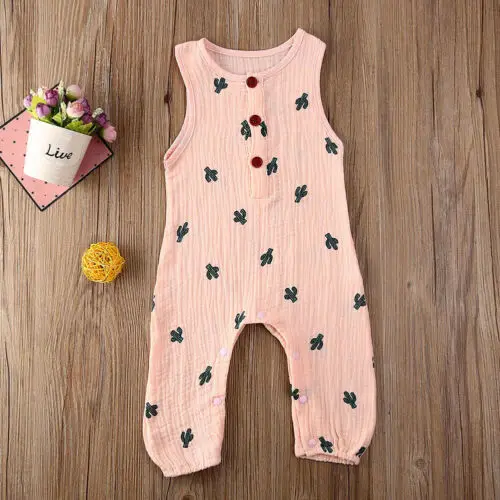 Комбинезон Pudcoco из хлопка и льна жилет без рукавов для младенцев мальчиков летняя