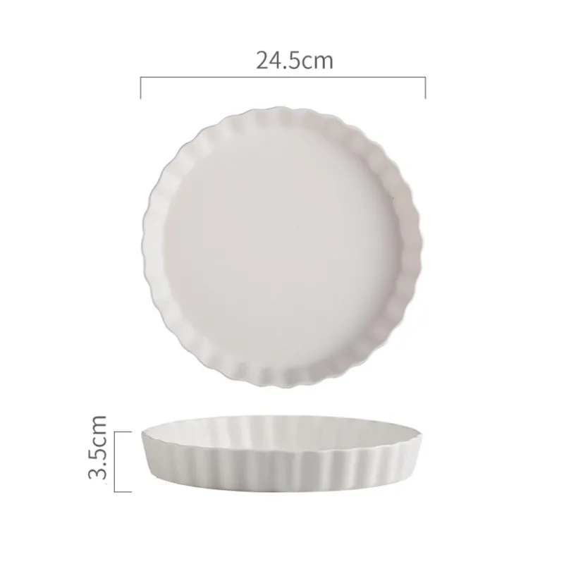 Керамическая тарелка для десерта фарфоровая матовая стейка стейк паста суши