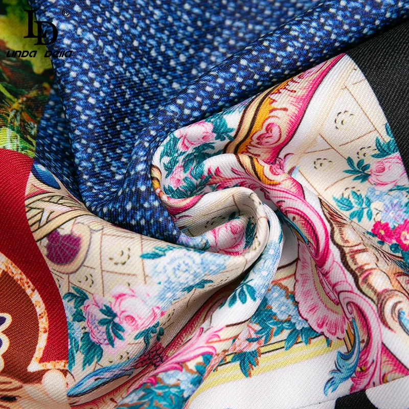 

LD LINDA DELLA 2021 Sprint Casual Lapel Patchwork Trench Women Long sleeve Breasted Button Sashes Slim Vintage Long Wind Coat