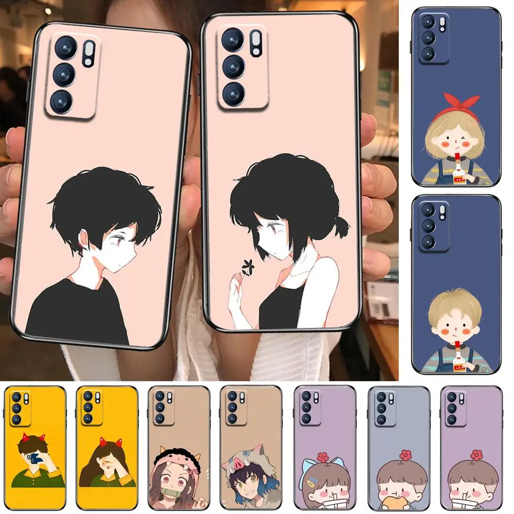 

Cute cartoon couple babyFor Realme C3 Case Soft Silicon Back cover OPPO Realme C3 RMX2020 Coque Capa Funda find x3 pro C21 8 Pro