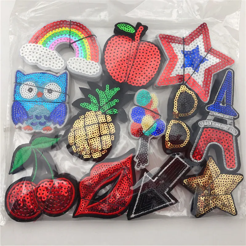 Набор аппликаций для детей с фруктами радугой звездами яблоками совами