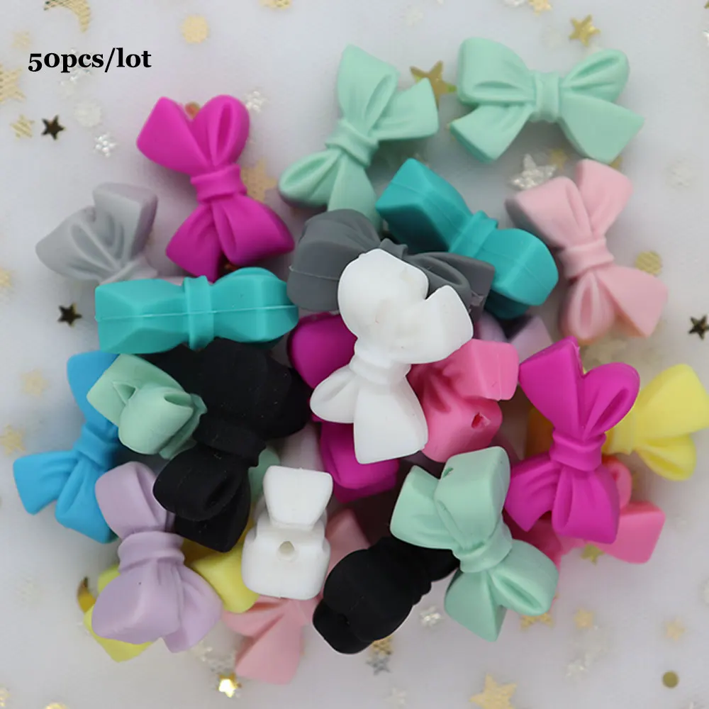 

50 шт., силиконовые жемчужные бусины-грызунки для изготовления украшений