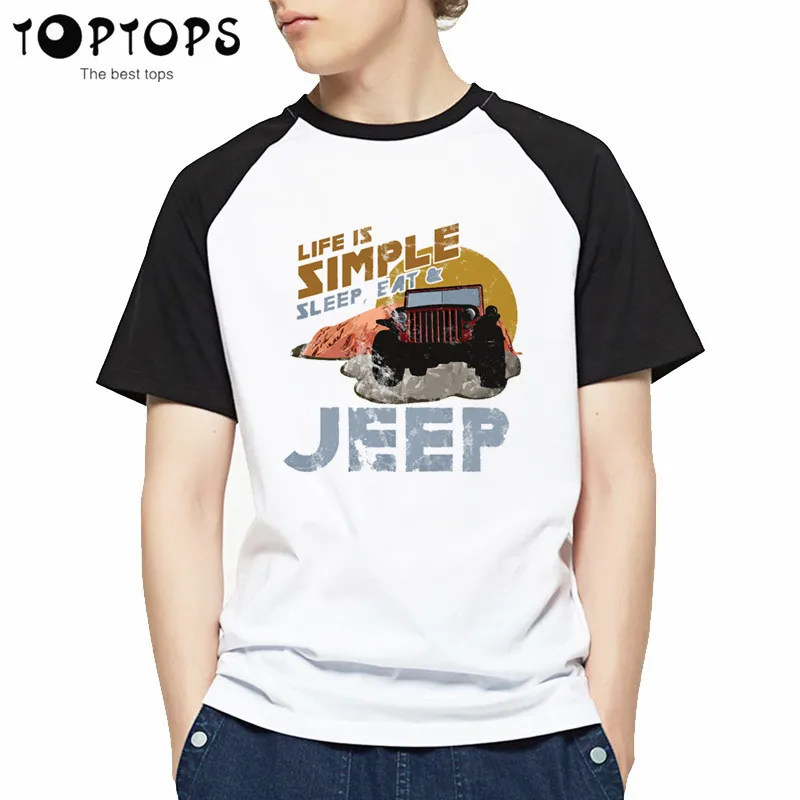 Jeep Графические футболки, рубашка с аркадным принтом, Мужская футболка, Повседневная футболка с коротким рукавом, Мужская Уличная одежда