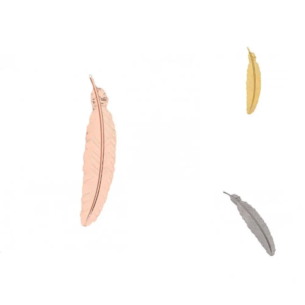 

Electroplating Convenient Feather Shape Bookmark Stationery for Kids