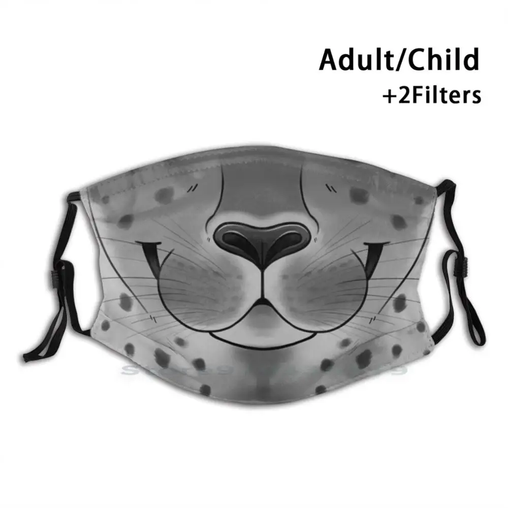 

Seal Mouth Reusable Mouth Face Mask With Filters Kids Katara Critter Droppings Creature Seal Sea Lion Snout Mouth Nose Furry