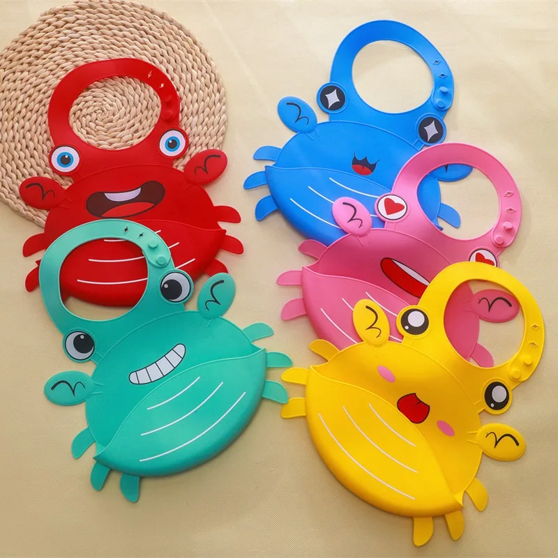 Силиконовый нагрудник для детей Кита/краба силиконовый еды Детский
