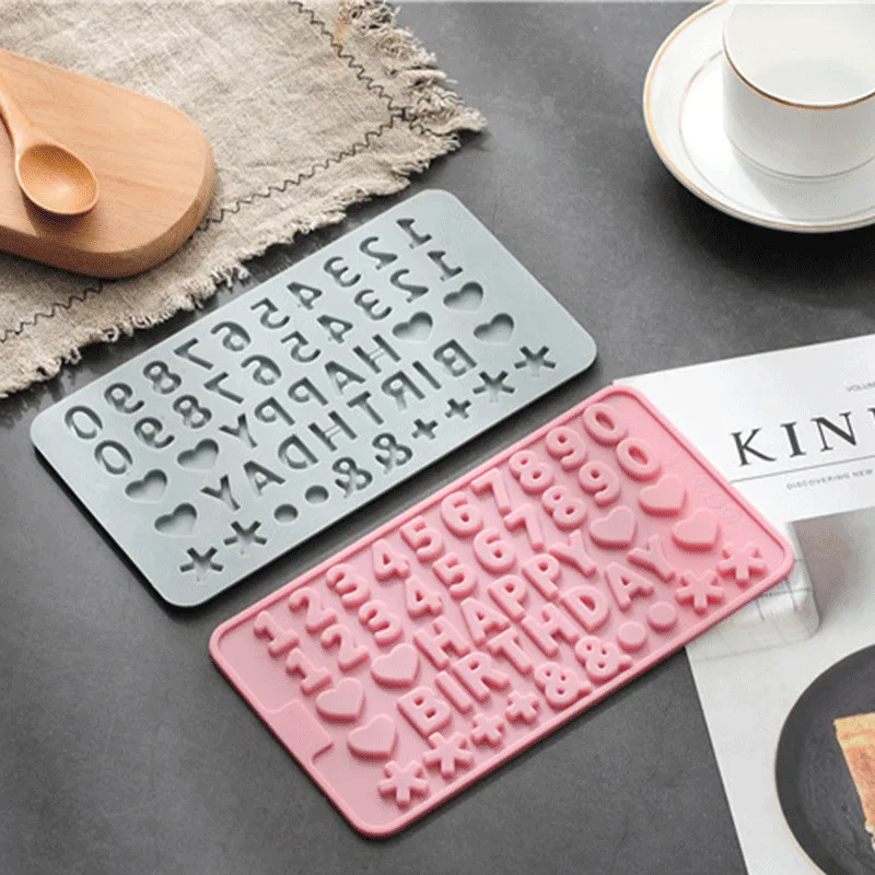 Торт ко дню рождения силиконовые формы цифры буквы алфавита для декорирования