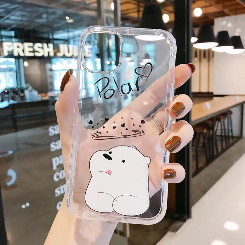 

Cute Bear Flexible Silicone Case For Huawei P40 P30 P20 Pro Cartoon Transparen Soft TPU Back Cover For Huawei Mate 30 20 Pro