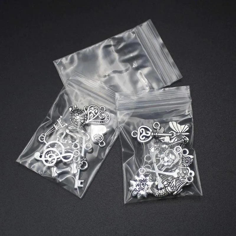 Мини-пакеты на молнии многоразовые пластиковые 200 шт. мешок для упаковки