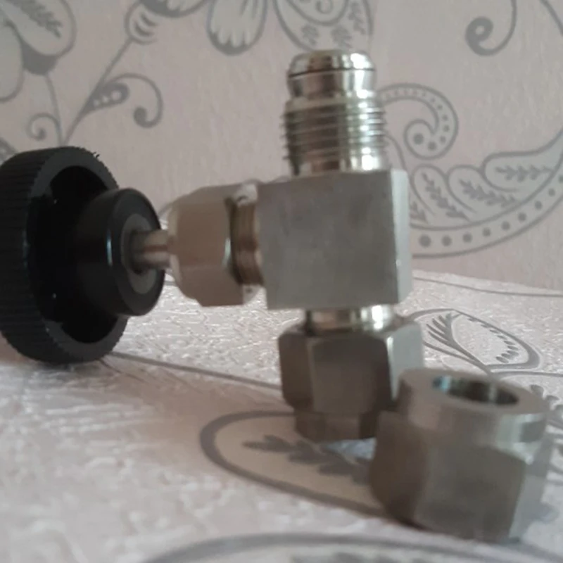 Регулируемый игольчатый клапан O.D 10 мм Труба из нержавеющей стали 304 высокое