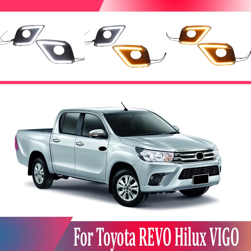 2 шт. для Рево Тойота Hilux VIGO 2015 2016 светодиодный дневного вождения светильник DRL