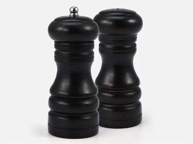 

Wooden Salt And Pepper Mills Black Pepper Grinder Salt Set Kitchen Seasoning Tank Household Kit Wholesale