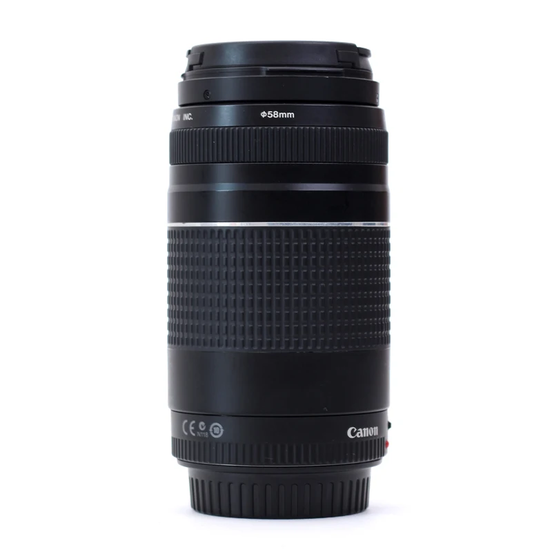 Б/у 95% 75-300 мм объектив EF 75-300mm F/4-5,6 III телеобъектив для цифровой однообъективной зеркальной камеры Canon EOS 1300D 650D 700D 60D 70D 80D 6D 7D 5D2 5D3 T3i T5i T6