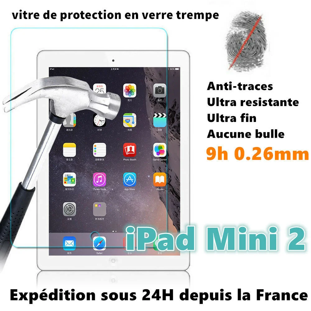 

Film de protecteur vitre protection d'écran en verre trempé pour For IPAD MINI 2