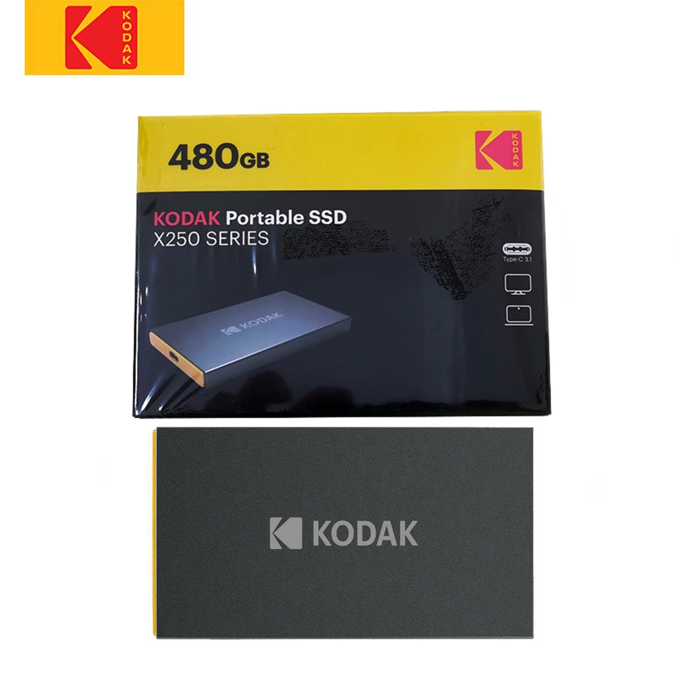 

Kodak SSD Mobile Solid State DriveType-C 3.1 GEN 2 Series Metal PSSD 120GB 240GB 480GB 960GB for laptops destops PS5 PS4 XBOX