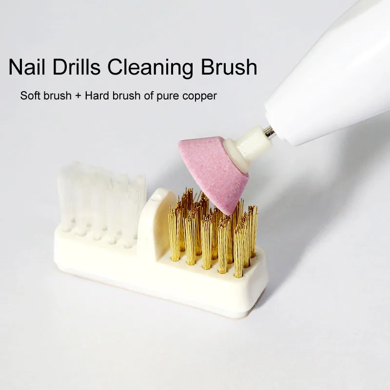 

1pcs Nail Drill Bit Brush Copper Wire Remove Dust Cleaning Brush Portable Tool Acrylic Gel Manicure Nails Art Equipment