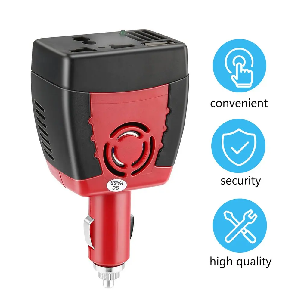 1pcs DC 12V input voltage and AC 220V output 150W car power inverter with USB port Top Sale | Обустройство дома