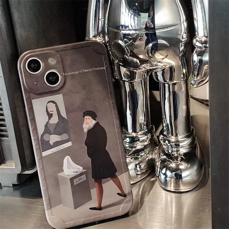 Роскошные чехлы для телефонов с изображением мести Марселя Duchamp iPhone 7 8 Plus X XR XS 11 12