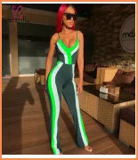 Autumn Women Set Full Hull Bushes Striped Print Crop Top Bodycon Short Skirt To Suit Two Pieces Set Training Suit