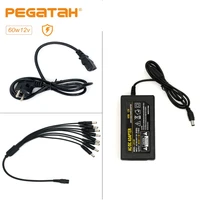 12v 5a ac adapter charger power supply for security camera 1 to 48 dc power splitter adatpor cctv video surveillance system