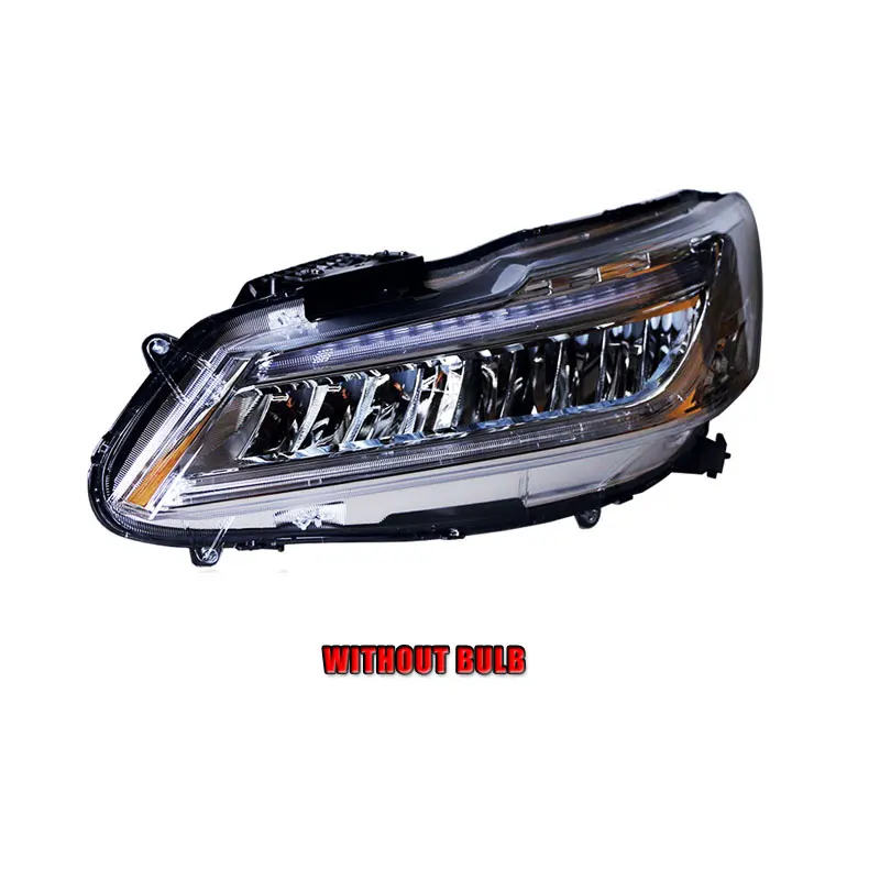 without bulb version 2 шт. автомобильный стиль светодиодный фары для Honda Accord для Accord Головной фонарь светодиодный DRL Объектив двойной луч H7 HID Xenon bi xenon объектив - Цвет: without bulb version