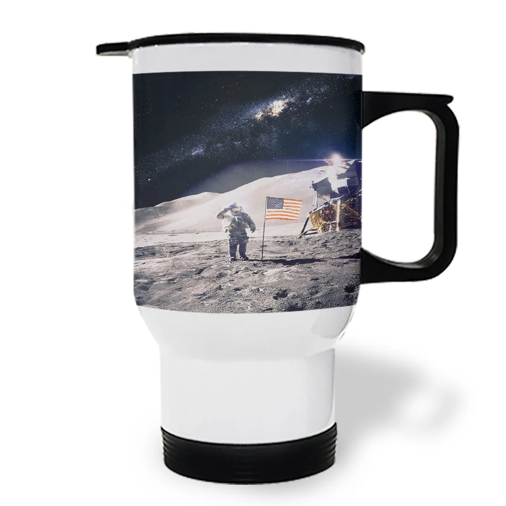 Астронавт космическая луна кружки для путешествий стаканы с двойными стенками